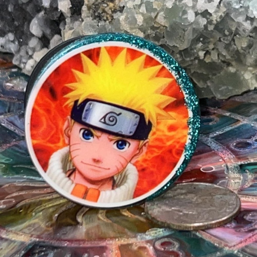 Naruto anime resin phone grip 3M adhesive handmade by me
